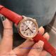 Perfect Replica Jaeger-LeCoultre Rendez-Vous Rose Gold Bezel Red Leather Strap 33mm Watch (3)_th.jpg